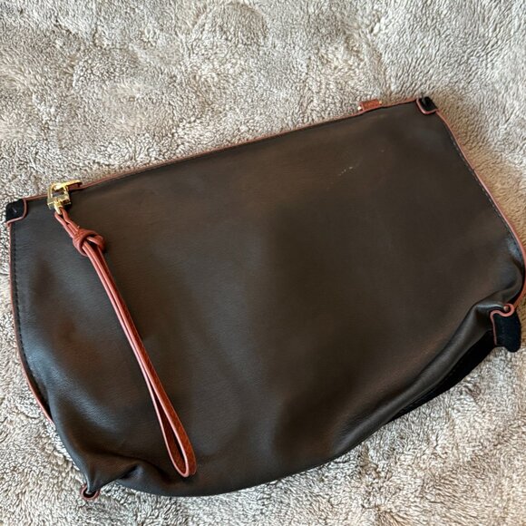 Zara Suede and Snake skin clutch - Like new - Picture 4 of 4